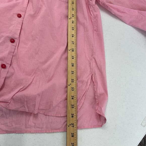 Disney Mickey Mouse Embroidered Pink Button-Up Shirt‎ Unisex Size M - Picture 12 of 13